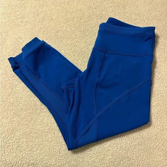 Lululemon Roll Out Crop Leggings Baroque Blue Sporty Luon Mid-Rise - Picture 16 of 16